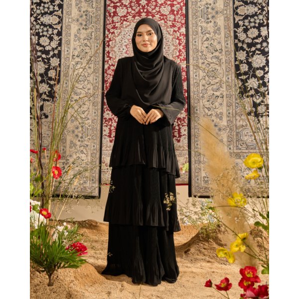 Dress Pleated Herisa - Rich Black