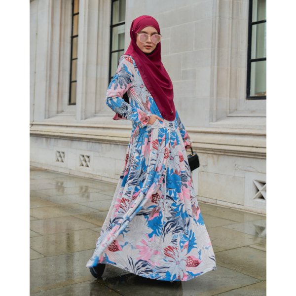 Dress Pleated Paddington - Flore Cobalt - Image 2