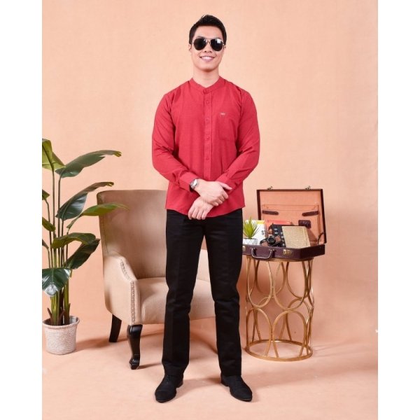 Kurta Long Sleeves Imran - Matte Red - Image 2