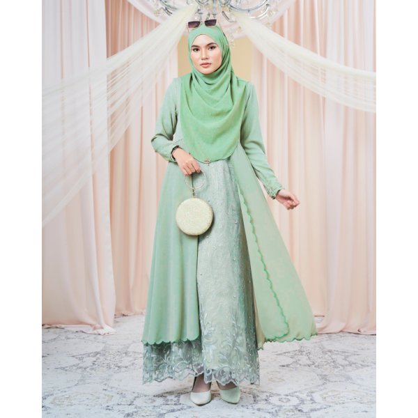 Dress Lace Sulam Rozana - Capri Sea - Image 3