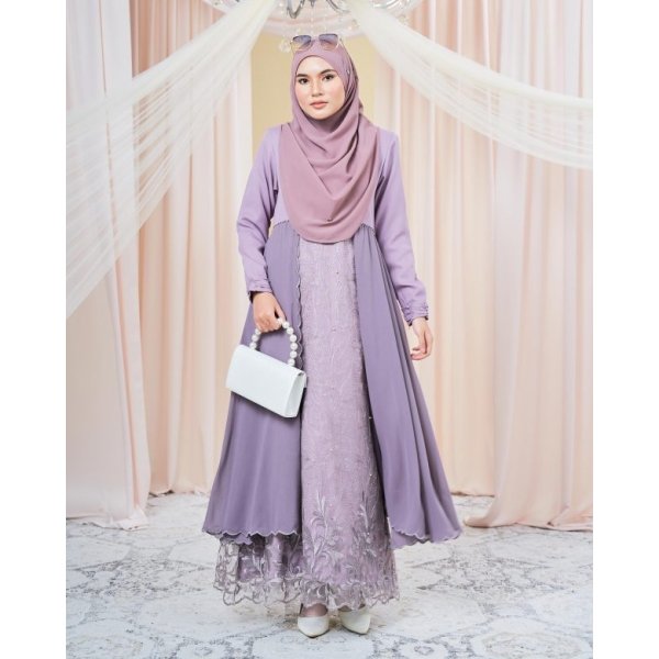 Dress Lace Sulam Rozana - Radiant Puce - Image 3