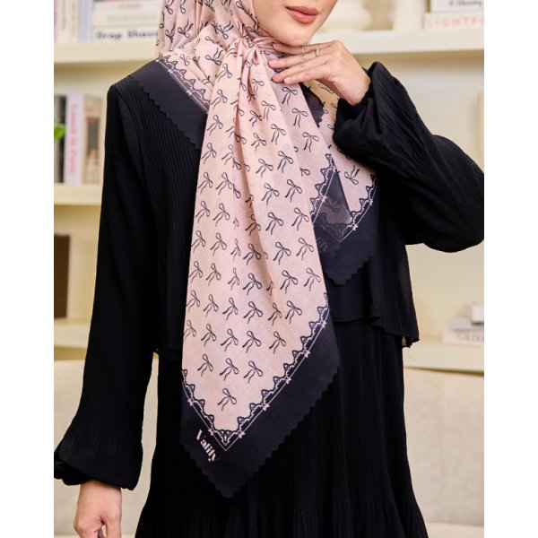 Valily Tudung Bawal Cotton Voile Essaouira - Zera Peach - Image 3